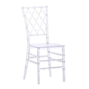 Silla Chiavari de resina transparente a precio de venta al por mayor, silla de boda acrílica de plástico blanco, silla de Hotel Fénix Napoleón - Product Image 5
