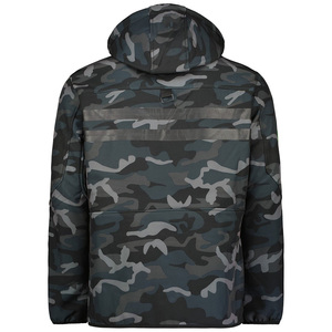 Luxe À Capuche Fermeture Éclair Élastique Poignets Vêtements D'hiver Softshell Veste Pour Hommes Musthave Respirant Essentiel Coupe-Vent Tissu Veste - Product Image 2