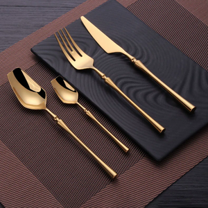Mới nhất thiết kế thép không gỉ thiết lập dao kéo Bộ đồ ăn đám cưới tổ chức sự kiện Flatware đặt bữa ăn tối dao muỗng ngã ba nhà hàng trang trí nội thất - Product Image 4
