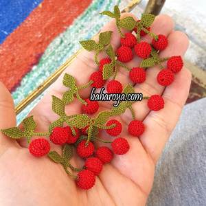 İğne oyasıkiraz kiraz Motif ชุดงานฝีมือสิ่งทอและผ้า12ชิ้น - Product Image 1