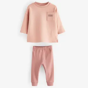 Kids Girls Suit Plain Style Clothes 2024 / Casual Sweater Long Sleeve Little Girls Sweat Suit / Kids Two Piece Jersey Tracksuit