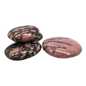 <b>Rare</b> Rhodonite Palm Stone Expertly Polished Healing Stone for Twin Flame Love Trauma Release Decoration Meditation Worry Stone - Product Image 1