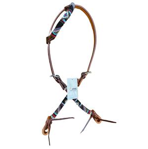 Vente chaude personnalisable une oreille équitation tête haute qualité en cuir véritable Western perlé équestre licou - Product Image 1