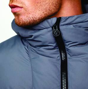 Veste à doublure rembourrée pour hommes fermeture éclair curseur fabricant personnalisé OEM conception 100% polyester gris fermeture éclair complète Core Tech doudounes - Product Image 3