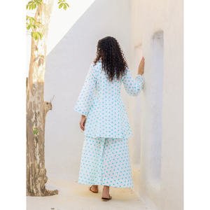 เสื้อคุร์ตาผ้าฝ้ายลายจุด Aarna - Product Image 5