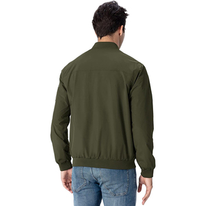 2025 chaqueta Bomber de lana personalizada para hombre estilo Varsity con cuello levantado y logotipo bordado al por mayor - Product Image 4