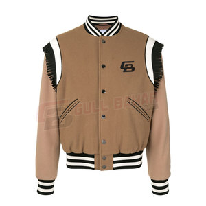 Veste universitaire de style High Street pour hommes avec logo dans les couleurs personnalisées, imperméable, coupe-vent, respirant, col montant, manches longues, hiver - Product Image 1