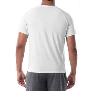 T-shirt en tissu confortable et respirant fabriqué en usine pour hommes Design unique couleur unie meilleur style t-shirts pour hommes à col rond - Product Image 2