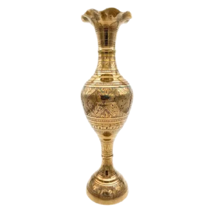 High Quality Brass <b>Vintage</b> Arabic Flower <b>Vase</b> Engraved With Polish Finished For Tabletop Home Decor And Table Decoration - Product Image 1