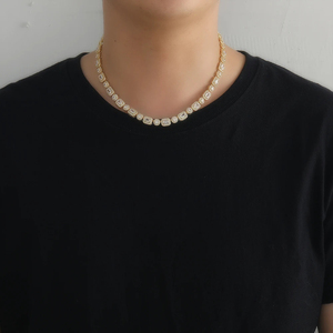 สร้อยคอเทนนิสทองคำ 10K พร้อมส่ง ประดับเพชร CVD ทรงกลมขนาด 3 มม. สำหรับผู้ชายและผู้หญิง เครื่องประดับหรูหรา เหมาะสำหรับเป็นของขวัญ - Product Image 6