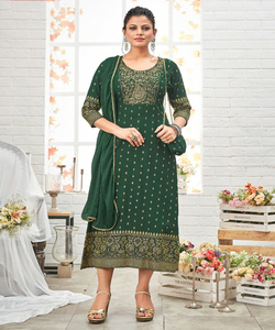 Nueva tendencia Guata Desgaste Tela de gasa Atractivo bordado Trabajo Césped Vestido con Dupatta Lavado a máquina Limpieza en seco Exclusivo Alphanumero Gharara - Product Image 2