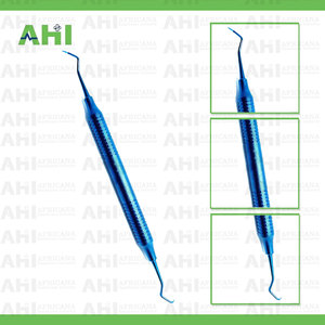 Curette dentaire manuelle en acier inoxydable Sickle Scaler AH-100 - Curettes parodontales Instruments Gracey Certifiés CE Classe I - Product Image 2