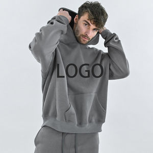 Sudadera con Capucha de Algodón Grueso para Hombre, Logotipo Personalizado Bordado, Talla Grande, Ropa Urbana de Invierno, Impresión Digital de Alta Calidad FUJEX - Product Image 6
