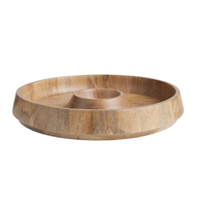 Plat de service vintage en bois pour chips et trempette, plateau de fête moderne du milieu du siècle, décoration de maison de plage - Product Image 6