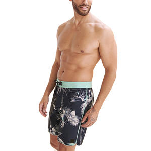 กางเกงชายหาดของผู้ชายกางเกงขาสั้นผ้ายืดพิมพ์ซับลิเมชันแบบเต็มตัวเอวกลางแบบยืดหยุ่นรูปแบบกระดานปิด - Product Image 2