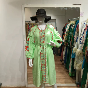 Vestidos Largos Bohemios para Mujer, Verano, Bordados, Sexys, Ropa de Playa para Vacaciones, Vestido de Fiesta, Mangas Largas, Vestido Largo Musulmán - Product Image 1