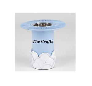 Juego de Dos Quemadores de Incienso de Hierro Azul y Blanco, Forma Redonda, Mabkhara, Quemador de Bakhoor para Decoración del Hogar - Product Image 6