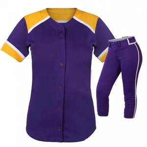 Uniforme de baseball de haute qualité avec ensemble complet de boutons, séchage rapide, respirant, recyclable, uniforme de baseball unisexe - Product Image 3