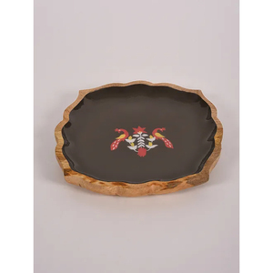 Plateaux à dessert et à nourriture en bois de qualité supérieure Forme personnalisée Grande taille avec Meena Work Idéal pour les repas élégants - Product Image 3