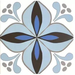 กระเบื้องพอร์ซเลนสีน้ำ/หมึกสีฟ้าลายลาโรส8.7x กล่อง8.7 10ดีไซน์คาเฟ่เดอปารีส - Product Image 1