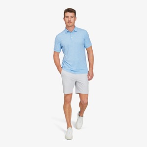 Chemises polo pour hommes en tissu twill extensible, logo personnalisé, impression par sublimation, vêtements de golf, chemises pour hommes, vêtements de sport décontractés, UPF 50+ - Product Image 1