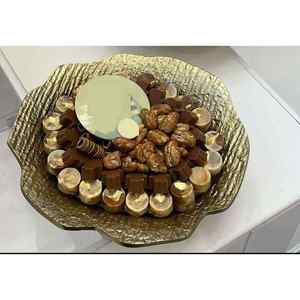 Tazón para Servir Chocolate de Metal Hecho a Mano, Ecológico, de Primera Calidad, Pulido en Oro, Moderno y Lujoso para Fiestas y Decoración del Hogar - Product Image 1