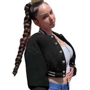 Chaqueta universitaria bordada de béisbol personalizada de alta calidad para mujer, chaquetas universitarias, chaquetas en blanco de invierno, venta al por mayor frontal - Product Image 1