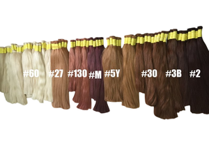 Venta al por mayor impresionante color claro vietnamita Remy virgen crudo a granel extensiones de cabello humano Natural doble dibujado extremos 100 g/paquete - Product Image 2