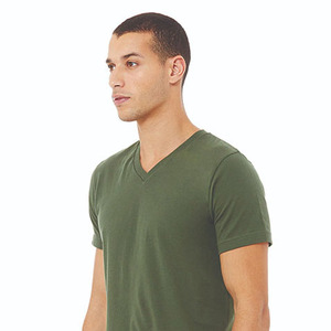 เสื้อเจอร์ซีย์ผ้าฝ้ายคอวีสำหรับทั้งชายและหญิง100% ขนาด4.2 oz 32วัสดุโพลีเอสเตอร์/ ผ้าฝ้าย - Product Image 3