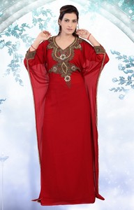 Kaftan islámico marroquí moderno para mujer Vestido de playa largo hasta el suelo con mangas largas transpirables ODM Supply - Product Image 2