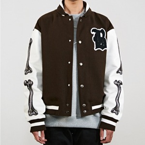 Vente en gros vestes Letterman Varsity pour hommes camouflage Sports Varsity Jacket avec col montant manches en cuir Option pas cher - Product Image 5