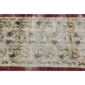 พรมสไตล์ตุรกีสีเบจคลาสสิกสีแดงขนาดใหญ่3.6x6.3ฟุตพรมลาเท็กซ์ขนสัตว์นามธรรมขนาด10มม. พรมสี่เหลี่ยมสำหรับตกแต่งโถงทางเดินในห้อง - Product Image 5