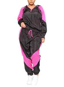 Ropa de mujer personalizada, conjunto de pantalones cortos y chaqueta para correr, chándal de dos piezas con cremallera, chándal cortavientos de poliéster, conjunto corto 2026 - Product Image 3