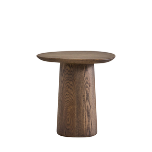 Elegant Black Marble Top Wooden Side Table Walnut Finish Pedestal End Table Furniture Round Accent Drink Table For Home Hotel - Product Image 6