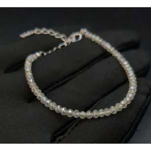 AAA+ High Quality White Diamond <b>Bracelet</b> Clear White Diamond <b>Beads</b> Elegant Diamond <b>Bracelets</b> & Bangles - Product Image 1