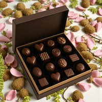 Caja de chocolate personalizada superventas con impresión de logotipo para productos de dulces y postres de embalaje de regalo
