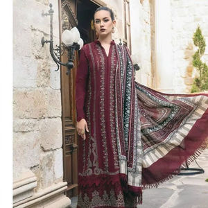 Nuevo algodón de rayón pakistaní con bordado propio pesado con dupatta de impresión digital de algodón - Product Image 1
