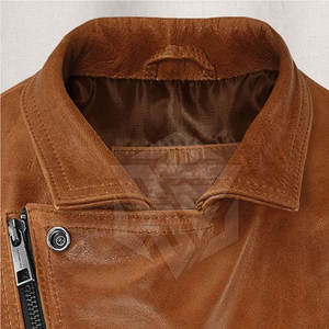 Chaleco informal de cuero genuino de alta calidad para hombre, con cuello en V, ropa exterior transpirable personalizable para el invierno - Product Image 4