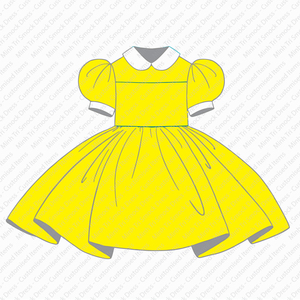 Robe pour bébé fille en coton 100% avec col Peter Pan, longueur midi, personnalisable, fabrication ODM - Product Image 1