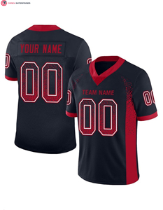 Maillot de football personnalisé pour homme, haute qualité, noir, rose-blanc, en maille, tendance, 100% polyester, respirant, protection UV courte - Product Image 6