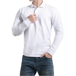 100% algodón hombres verano para Polos sublimación personalizada manga corta Camiseta calidad cuello venta al por mayor ropa Casual sólido - Product Image 2