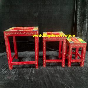 Taburete de madera pintado a mano, taburete decorativo de elefante, diseño creativo, vintage, indio, más vendido - Product Image 4