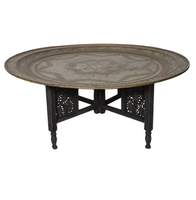 Meilleurs meubles de maison de grande taille Table marocaine Meubles de salon en métal et en bois Table marocaine de qualité supérieure