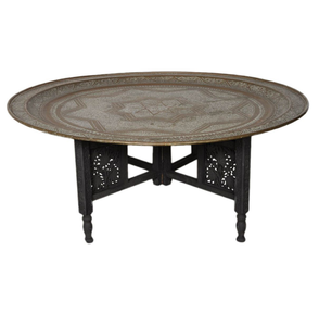 Los mejores muebles para el hogar de gran tamaño Mesa marroquí Muebles de sala de estar de metal y madera Mesa marroquí de alta calidad - Product Image 3