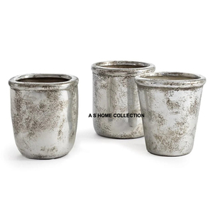 Vendita calda di metallo al coperto vaso fioriera per la decorazione della casa grezzo finito vaso da giardino piantatrici a prezzi all'ingrosso <span class=keywords><strong>set</strong></span> di 3 - Product Image 1