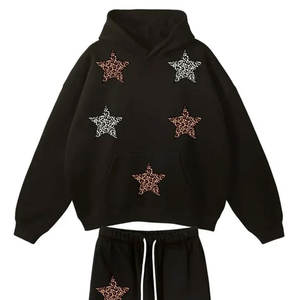 ชุดวอร์มผ้าฝ้ายขนแกะชุดวอร์มมีฮู้ดและกางเกงจ๊อกเกอร์สำหรับทุกเพศ - Product Image 6