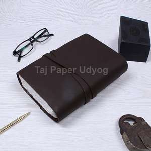 Vintage Fashion A4 Leather Journal Writing Notebook Deckle Edges White <b>Paper</b> Business Office Key Closure Diary Handmade B5/B6 - Product Image 3