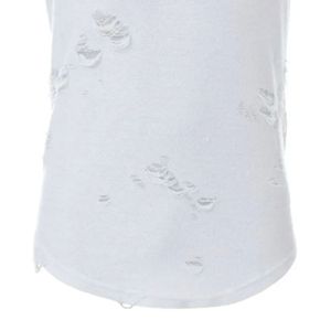 Servicio OEM, Camiseta de Punto de Poliéster/Algodón, Estilo Desgastado, para Hombre, Talla Personalizada, Corte Holgado, Color Sólido, Cuello Redondo, Fitness, Nueva Moda - Product Image 4