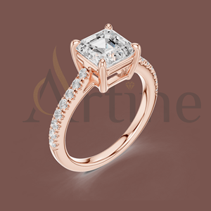 Anillo de plata ajustable de 10K con joyería de moda de piedra de cristal - Product Image 1