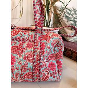 Bolsa de Lona Acolchada con Estampado Animal de Algodón Casual Rubyball XL, Bolsa de Viaje de Fin de Semana con Cierre de Cremallera, Plegable, para Gimnasio, Fitness, Viajes, Uso al Aire Libre - Product Image 3